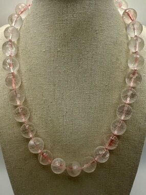 Michael Valitutti Rose Quartz Bead Necklace GORGEOUS Gems en Vogue II VHTF